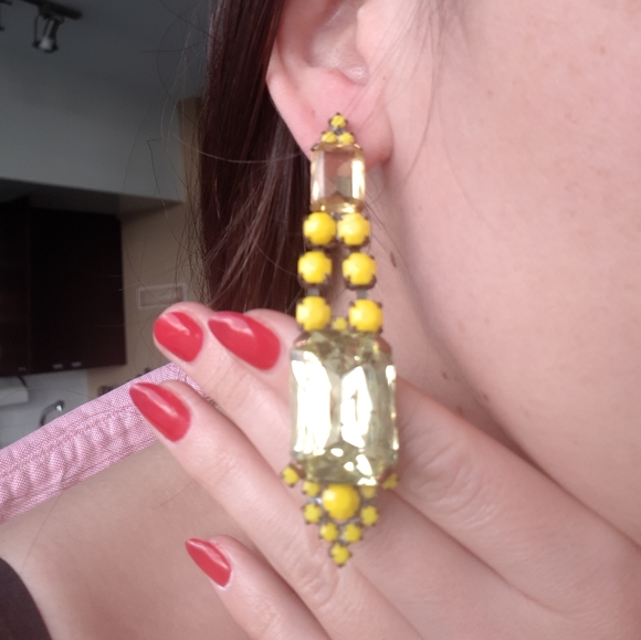 💎⚡Vintage yellow earrings💎⚡ - Picture 4 of 11